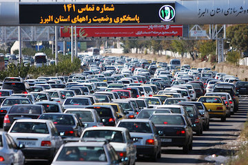 بار ترافیکی سنگین در محورهای البرز