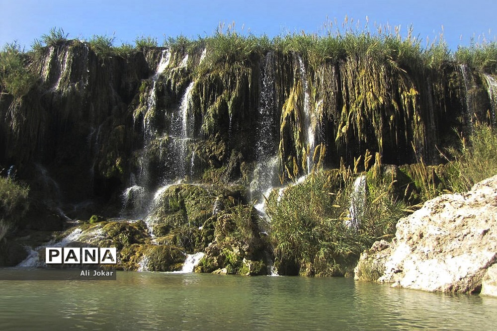 طبیعت بکر آبشار فدامی داراب فارس
