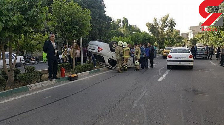 واژگونی تیبا در «شهرک کیانشهرِ» تهران