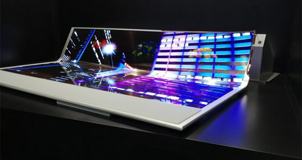 نمایشگر 77 اینچی منعطف LG در SID 2018 نمایش داده می‌شود