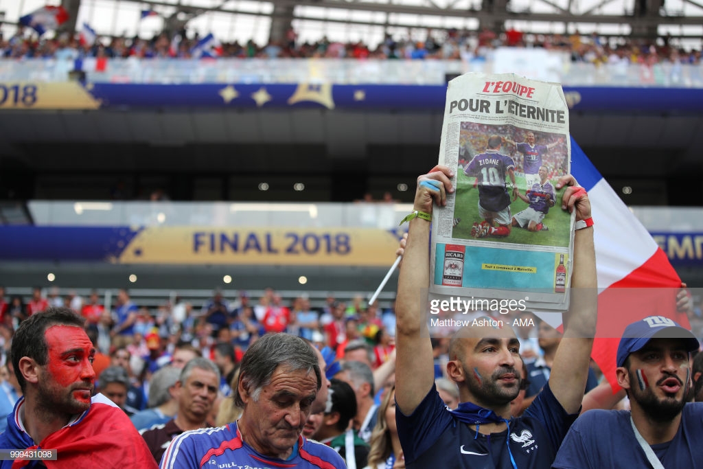 روزنامه ای یادآور آخرین قهرمانی فرانسه