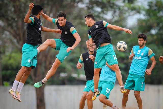 برگزاری آخرین تمرین تیم ملی فوتبال امید پیش از بازی با میانمار