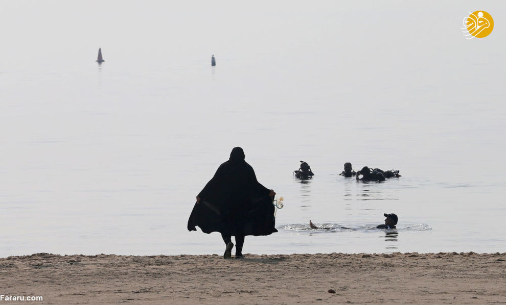 تصاویر آزادی جدید زنان عربستانی در ساحل دریا