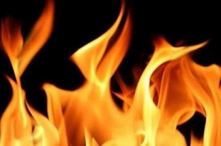 جوان بوکانی در میان شعله های آتش سوخت