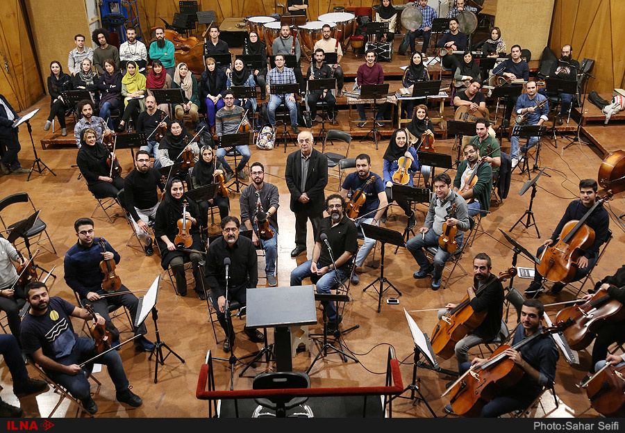 تمرین ارکستر ملی ایران در آستانه کنسرت وداع