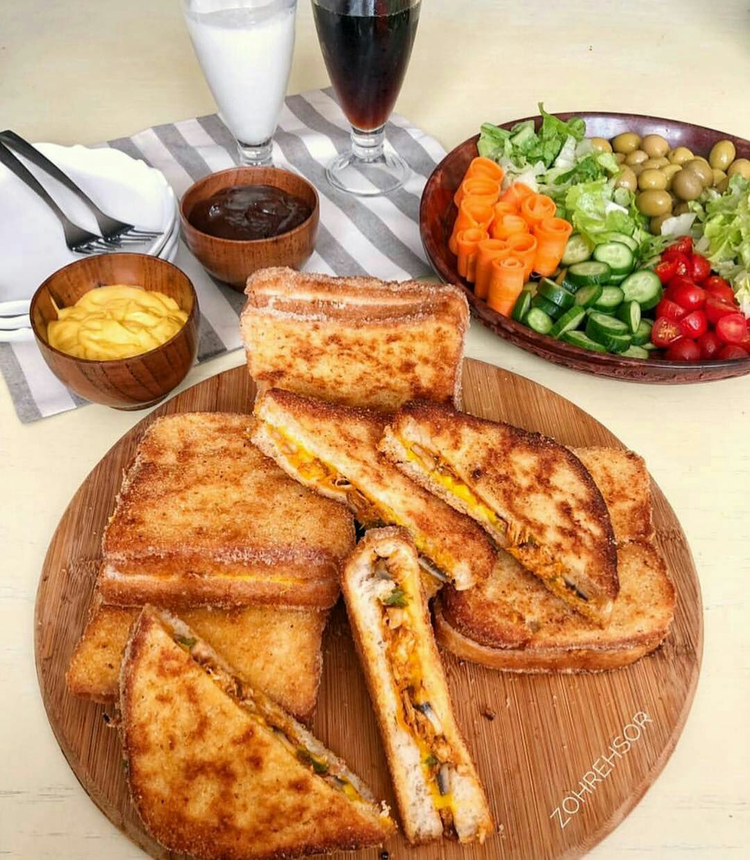 شام/ طرز تهيه تست سوخاري با مرغ