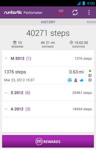 قدم شمار هوشمند برای موبایل/ Runtastic Pedometer