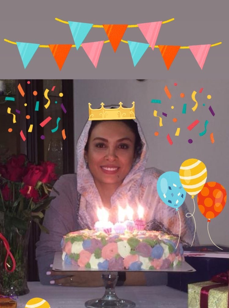 چهره ها/ عکس شادمانه «حدیثه تهرانی» در جشن تولدش