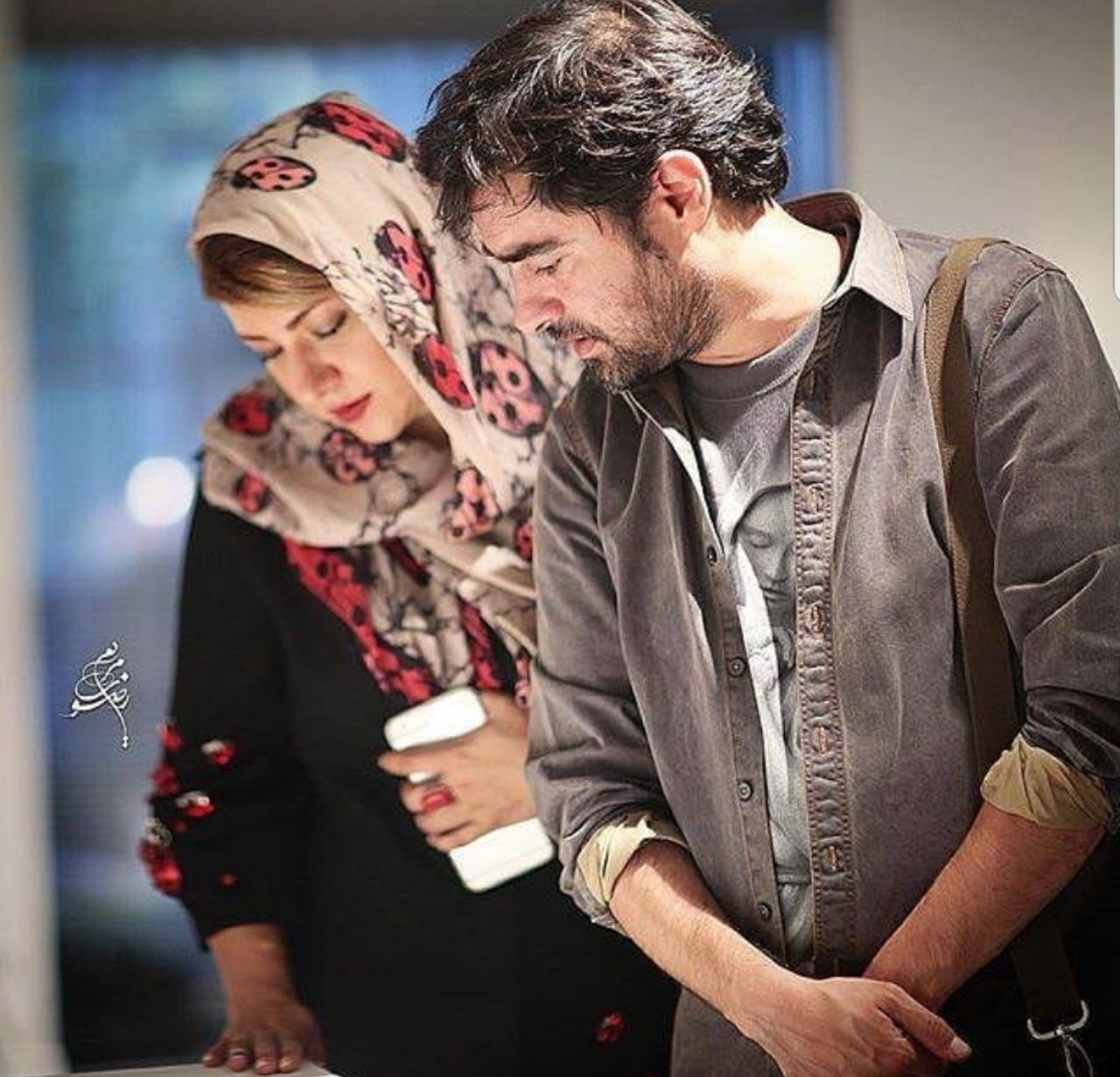 شهاب حسینی در کنار همسرش پریچهر قنبری