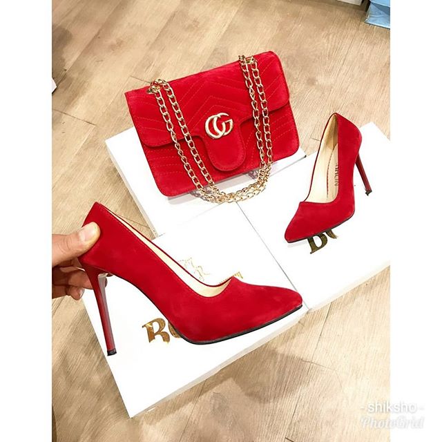 ست های زیبا و دلبرانه کیف و کفش قرمز