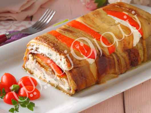 غذاي اصلي/ گراتن قالبي بادمجان و ماهي