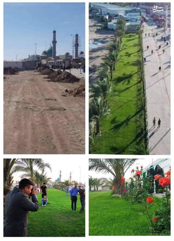 تبدیل جاده خاکی به فضای سبز توسط جوان خوش ذوق عراقی