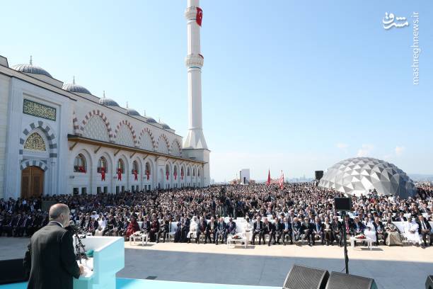  افتتاح بزرگترین مسجد ترکیه با حضور اردوغان