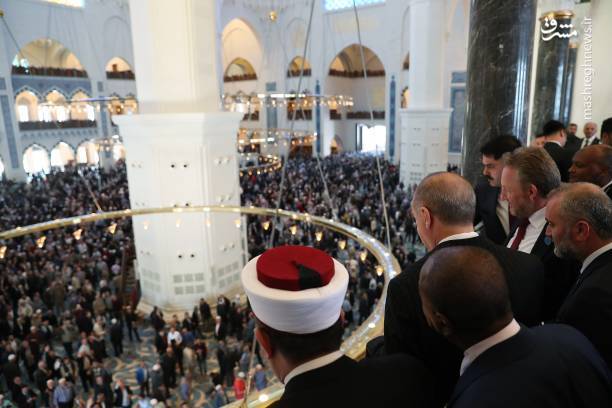  افتتاح بزرگترین مسجد ترکیه با حضور اردوغان