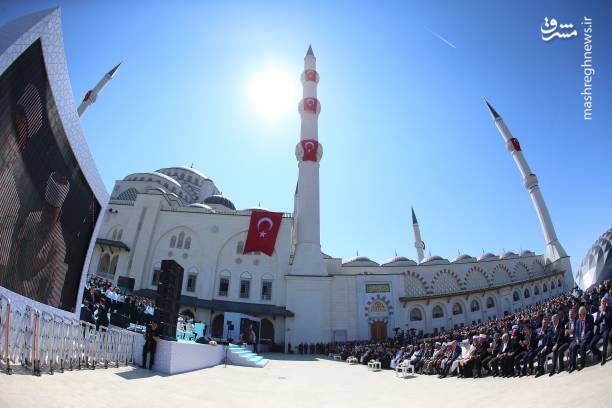  افتتاح بزرگترین مسجد ترکیه با حضور اردوغان