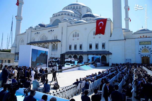  افتتاح بزرگترین مسجد ترکیه با حضور اردوغان