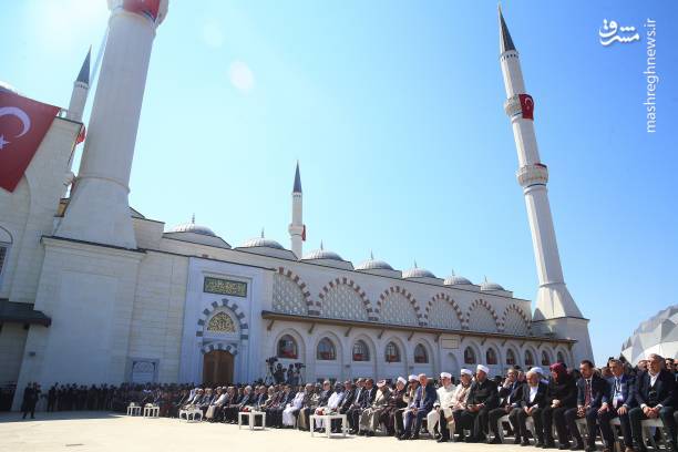  افتتاح بزرگترین مسجد ترکیه با حضور اردوغان