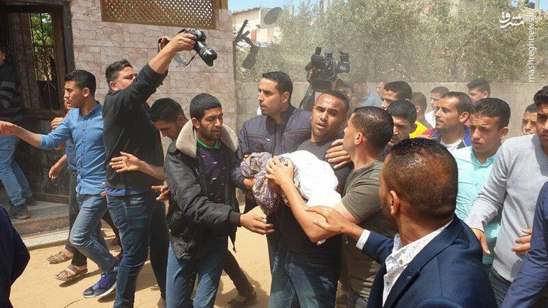 تشییع شهید ۱۴ماهه فلسطینی