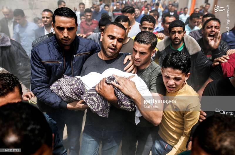 تشییع شهید ۱۴ماهه فلسطینی