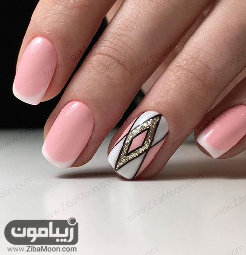 مدل های جدید فرنچ ناخن گرد و مربعی