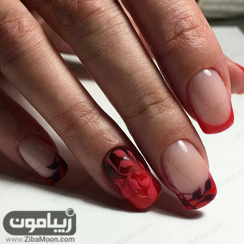 مدل های جدید فرنچ ناخن گرد و مربعی
