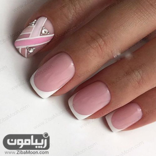 مدل های جدید فرنچ ناخن گرد و مربعی