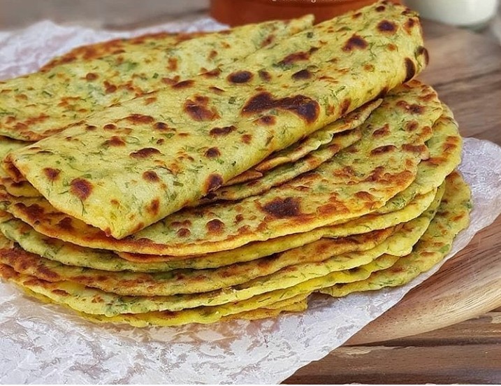 نان سيب زميني باسبزيجات معطر