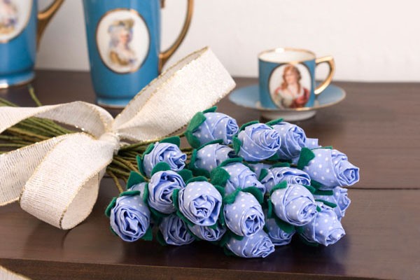 آموزش تصویری ساخت دسته گل پارچه ای شیک