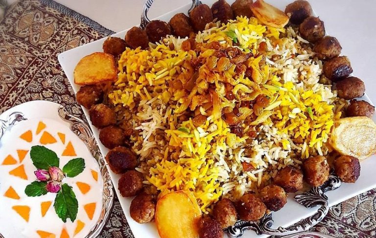 غذاي اصلي/ ماش پلو مجلسي با گوشت چرخ کرده
