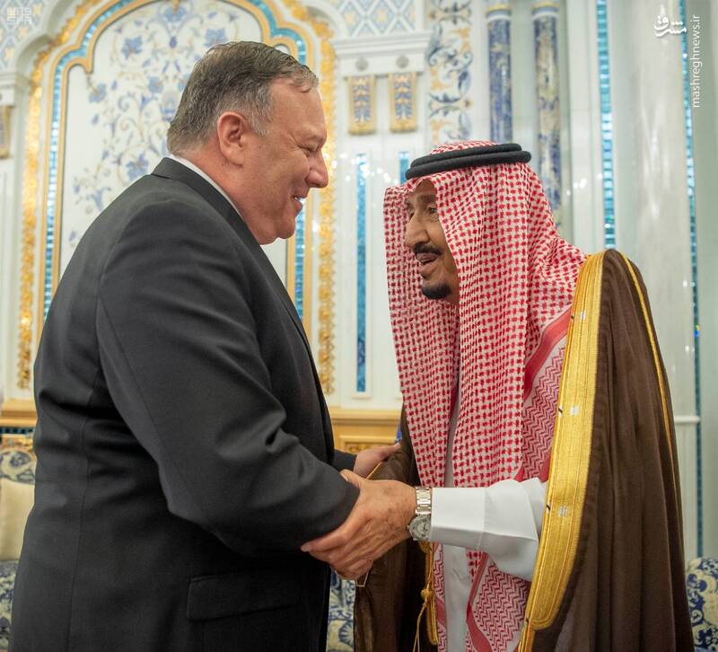 دیدار وزیر خارجه آمریکا با شاه سعودی