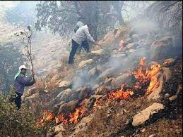 آتش سوزی در کوههای ماهور باشت و خان احمد