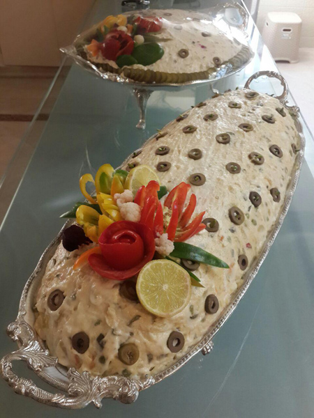 ايده هايي جديد براي تزيين سالاد الويه