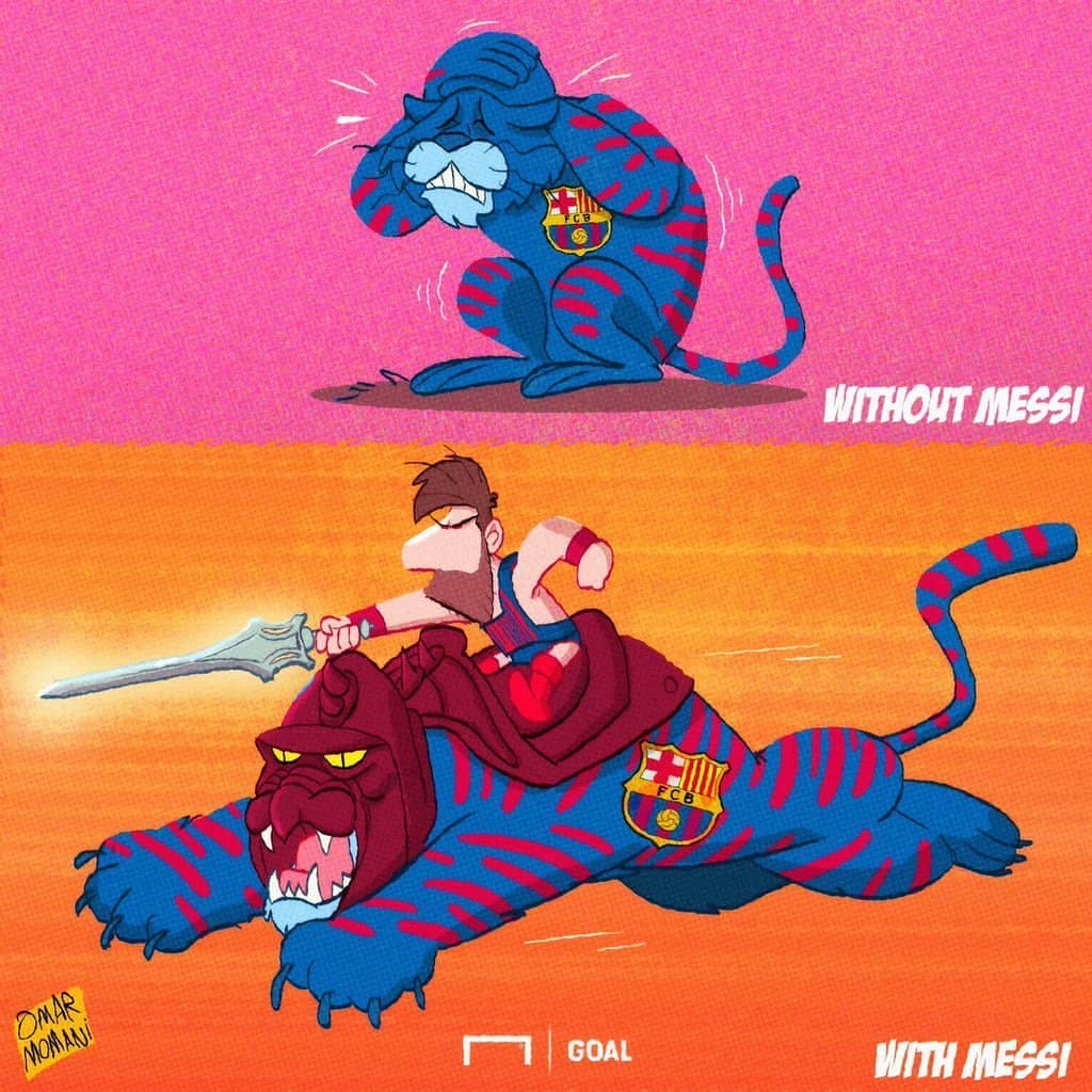 بارسلونای بدون مسی و بارسلونای با مسی