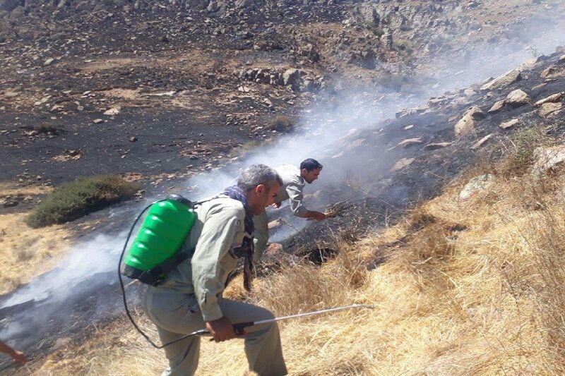 سه هکتار از اراضی ملی قزوین در آتش سوخت