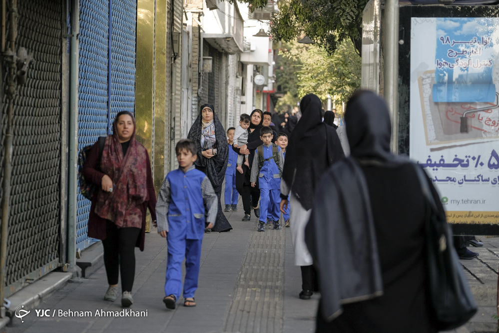 خیابان‌های تهران در اول مهر ۹۸