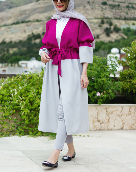 مدل مانتوی طوسی و خاکستری 
