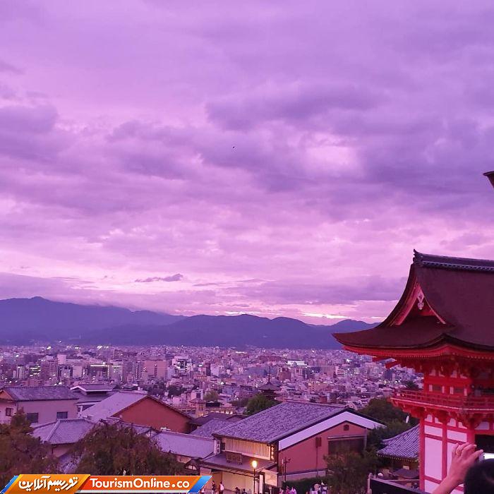 آرامش قبل از توفان؛ آسمان بنفش ژاپن