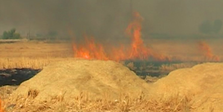 آتش‌سوزی انبار علوفه در روستای محمدیه