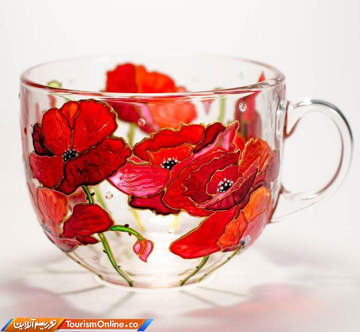 خلاقیت هنری نقاشی روی ظرف