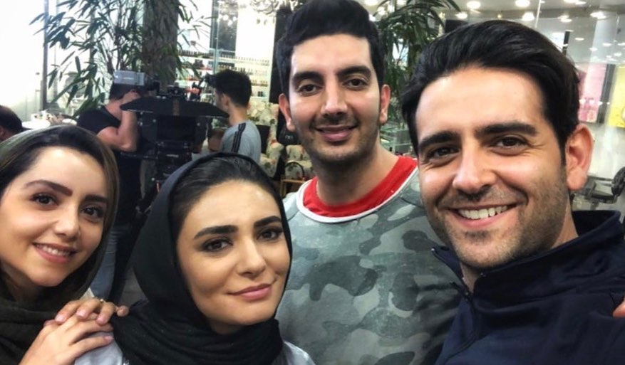چهره ها/ لیندا کیانی با همتا و کاوه در پشت صحنه «مانکن»