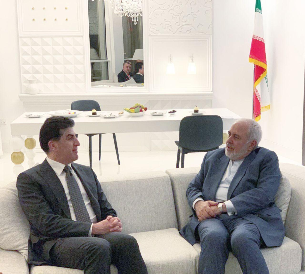 گفتگوی ظریف و رئیس اقلیم کردستان عراق