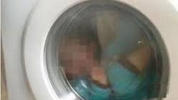مرد بی‌رحم کودک ۷ ماهه را در ماشین لباسشویی گذاشت