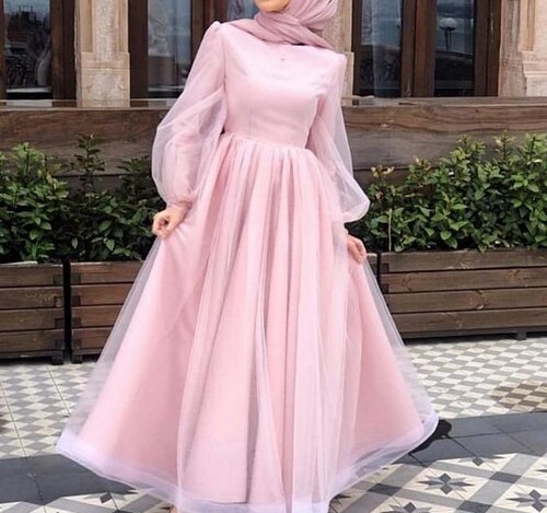 مدل لباس مجلسی آستین پفی جذاب و امروزی