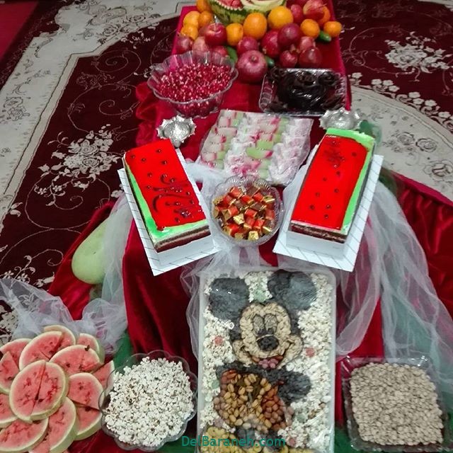 چند مدل ساده تزیین شب چله ای عروس
