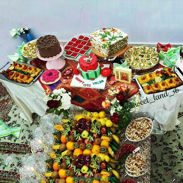 چند مدل ساده تزیین شب چله ای عروس