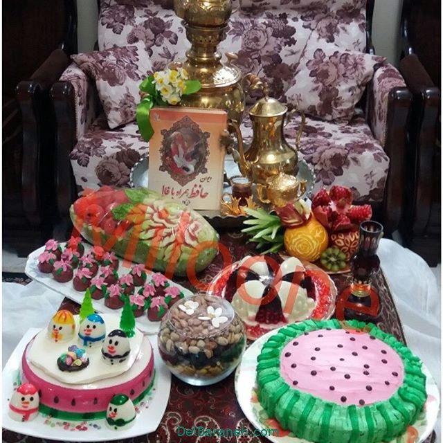 چند مدل ساده تزیین شب چله ای عروس