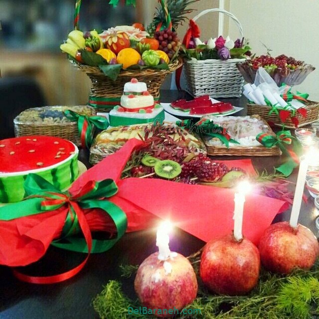چند مدل ساده تزیین شب چله ای عروس
