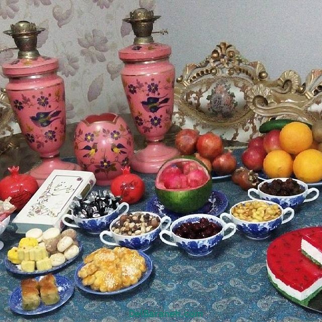 چند مدل ساده تزیین شب چله ای عروس