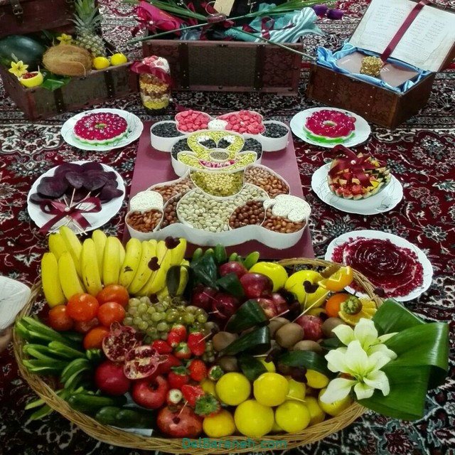 چند مدل ساده تزیین شب چله ای عروس