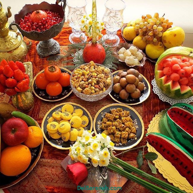 چند مدل ساده تزیین شب چله ای عروس